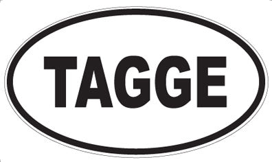 TAGGE - Oval Sticker