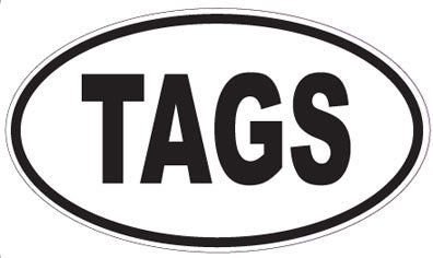 TAGS - Oval Sticker