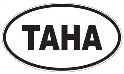 TAHA - Oval Sticker