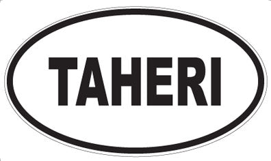 TAHERI - Oval Sticker