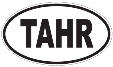 TAHR - Oval Sticker