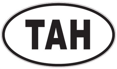 TAH - 3 Letter Initials Oval Magnet