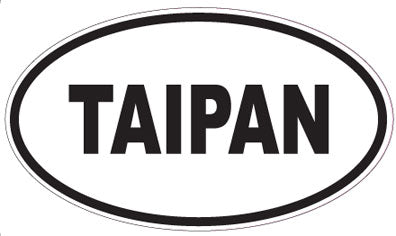 TAIPAN - Oval Sticker