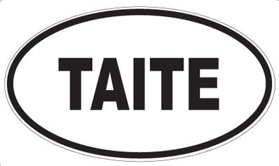 TAITE - Oval Sticker