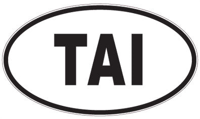 TAI - 3 Letter Initials Oval Magnet