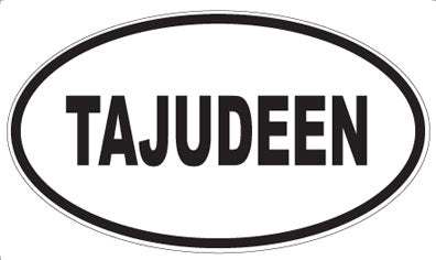 TAJUDEEN - Oval Sticker