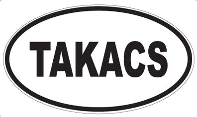 TAKACS - Oval Sticker