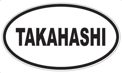 TAKAHASHI - Oval Sticker