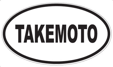 TAKEMOTO - Oval Sticker