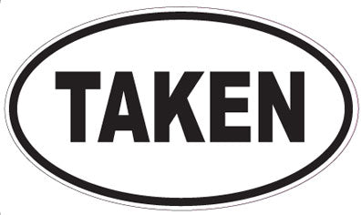 TAKEN - Oval Sticker