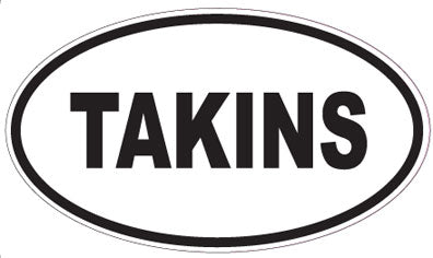 TAKINS - Oval Sticker