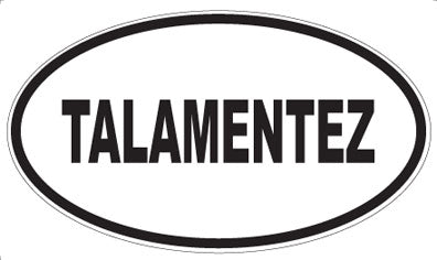TALAMENTEZ - Oval Sticker