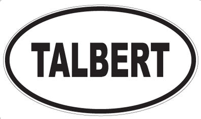 TALBERT - Oval Sticker