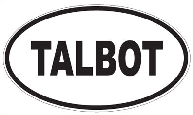 TALBOT - Oval Sticker