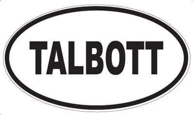 TALBOTT - Oval Sticker
