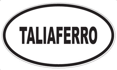 TALIAFERRO - Oval Sticker