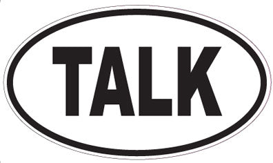 TALK - Oval Sticker