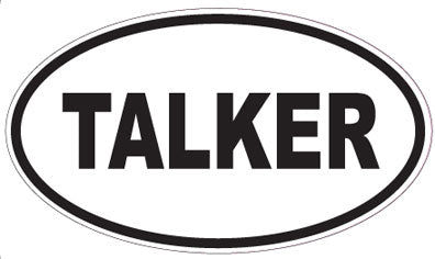 TALKER - Oval Sticker