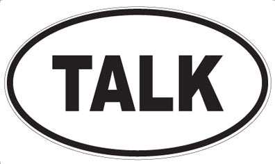 TALK - Oval Magnet