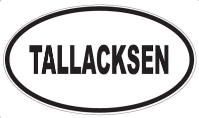 TALLACKSEN - Oval Sticker