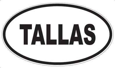 TALLAS - Oval Sticker