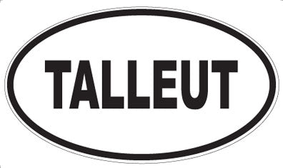 TALLEUT - Oval Sticker