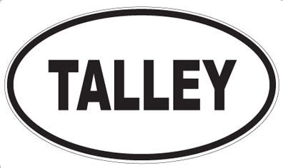 TALLEY - Oval Sticker