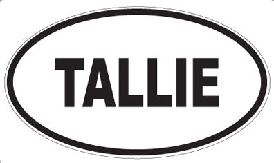 TALLIE - Oval Sticker
