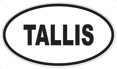 TALLIS - Oval Sticker