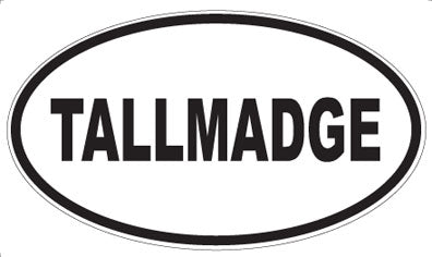 TALLMADGE - Oval Sticker