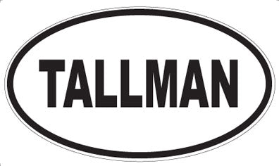 TALLMAN - Oval Sticker