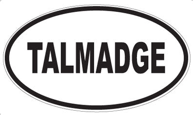 TALMADGE - Oval Sticker