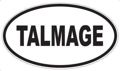 TALMAGE - Oval Sticker