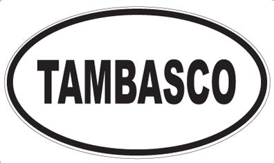 TAMBASCO - Oval Sticker