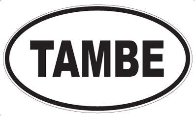 TAMBE - Oval Sticker