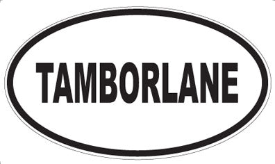 TAMBORLANE - Oval Sticker