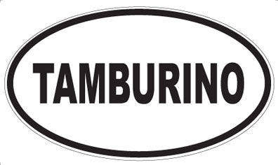 TAMBURINO - Oval Sticker