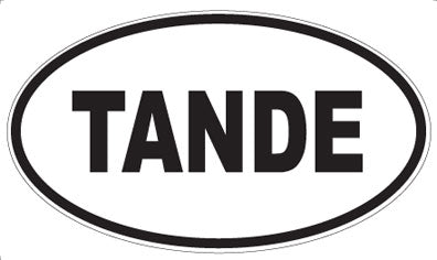 TANDE - Oval Sticker