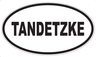 TANDETZKE - Oval Sticker