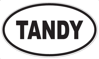 TANDY - Oval Sticker