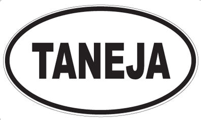TANEJA - Oval Sticker