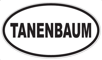 TANENBAUM - Oval Sticker