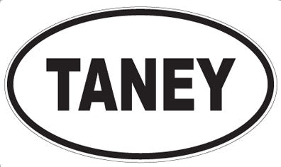 TANEY - Oval Sticker