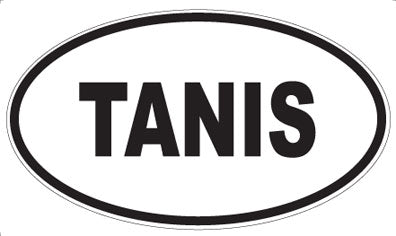 TANIS - Oval Sticker