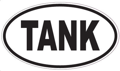 TANK - Oval Sticker