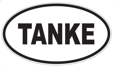 TANKE - Oval Sticker