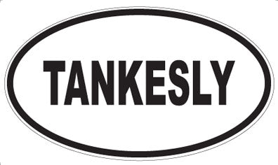 TANKESLY - Oval Sticker