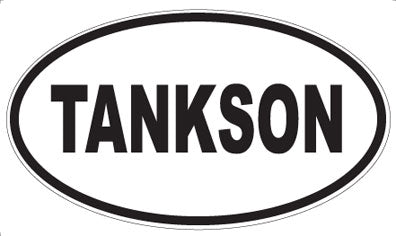 TANKSON - Oval Sticker
