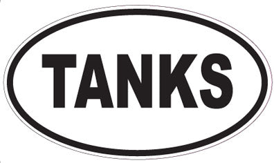 TANKS - Oval Magnet