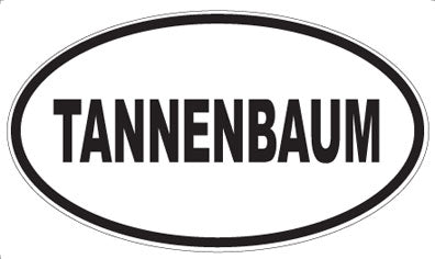 TANNENBAUM - Oval Sticker